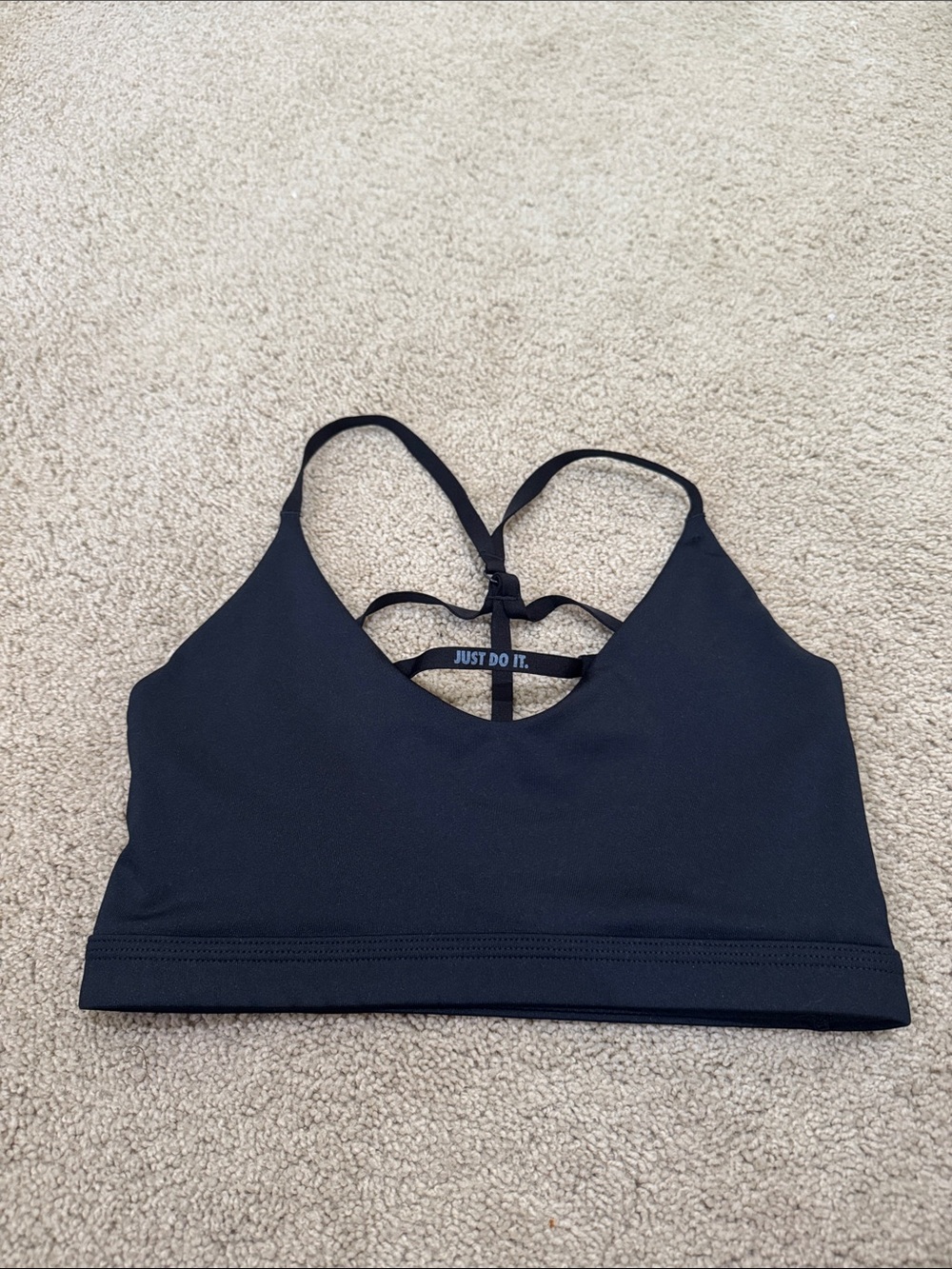 Nike Black Strappy Racerback Sports Bra